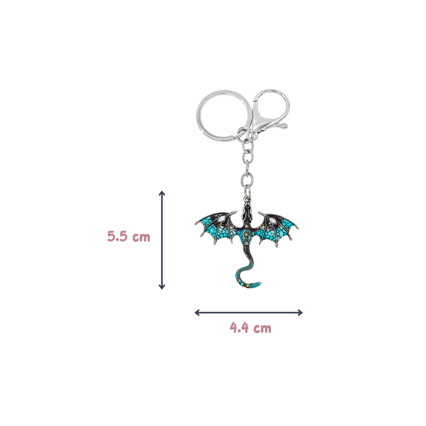 Draken Sleutelhanger – Turquoise Dragon