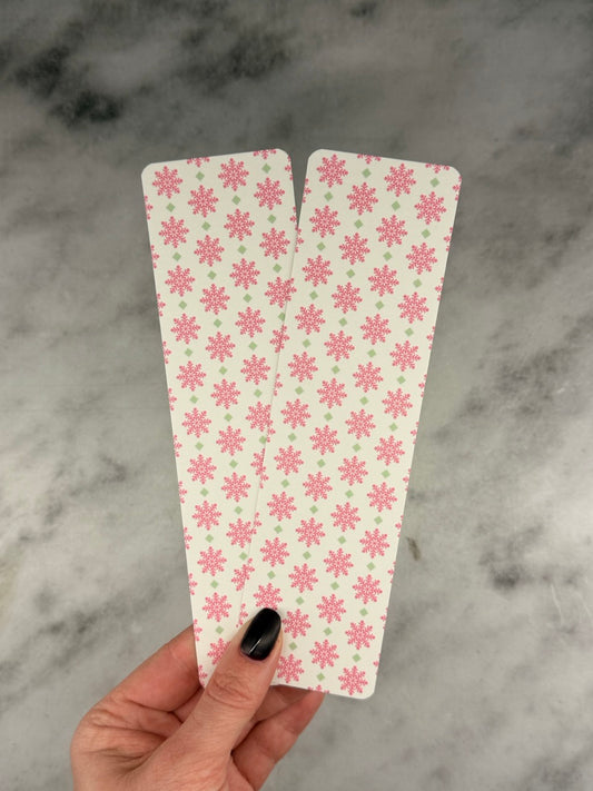 Boekenlegger Pink Snowflakes