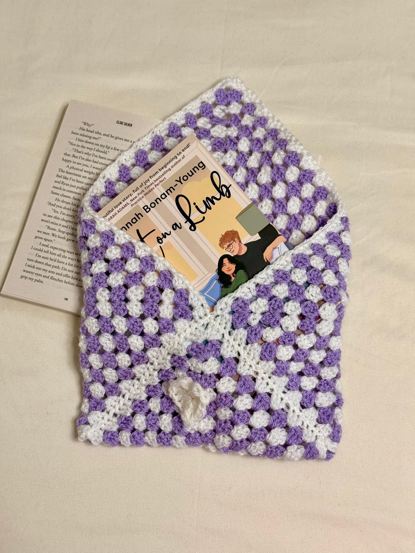 Booksleeve Wit/Paars