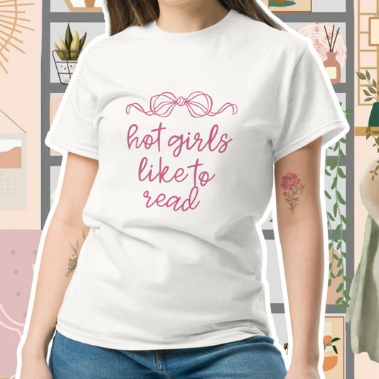 Hot Girls Like To Read T-Shirt