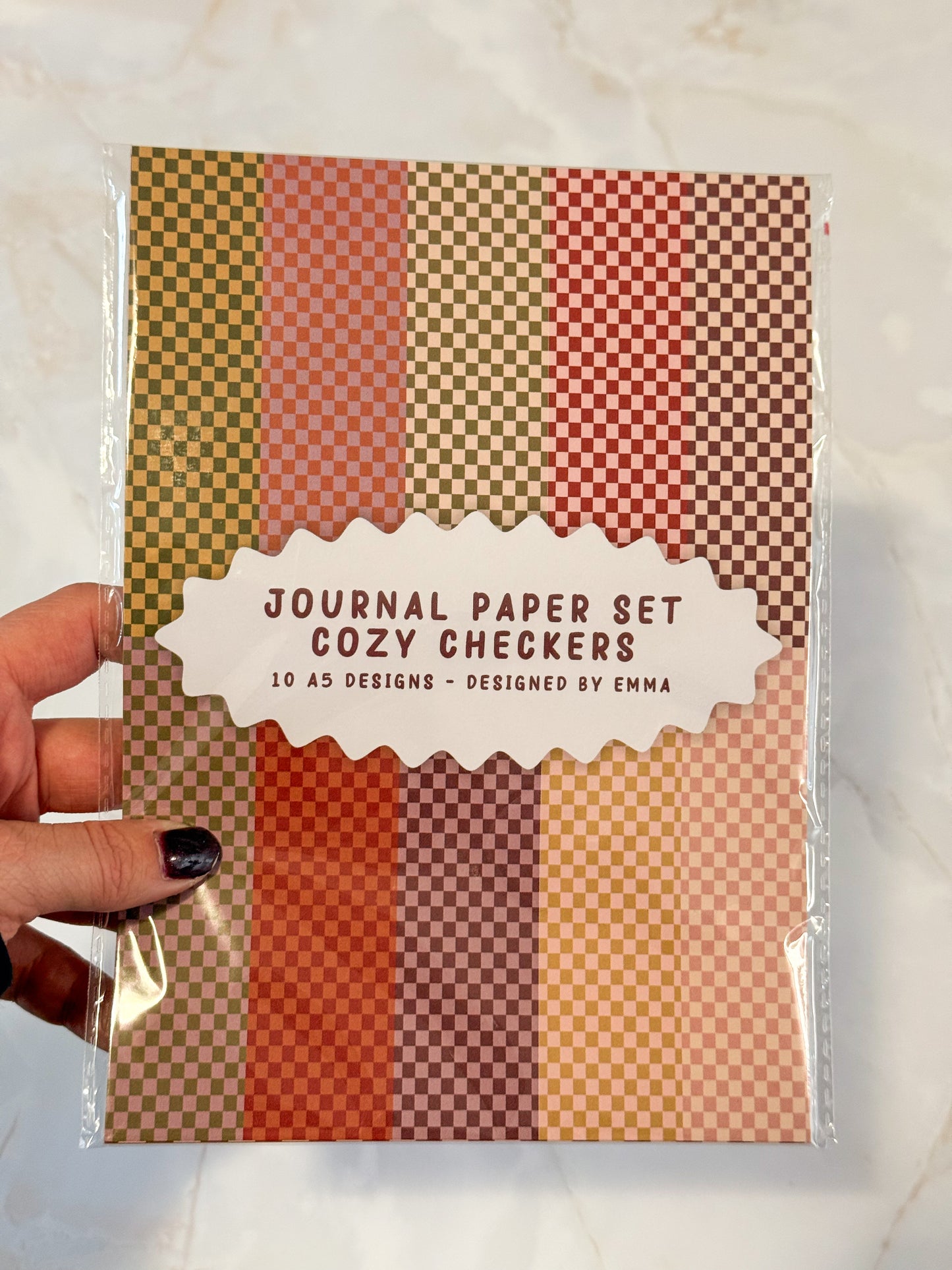 Journal Paper Set – Cozy Checkers