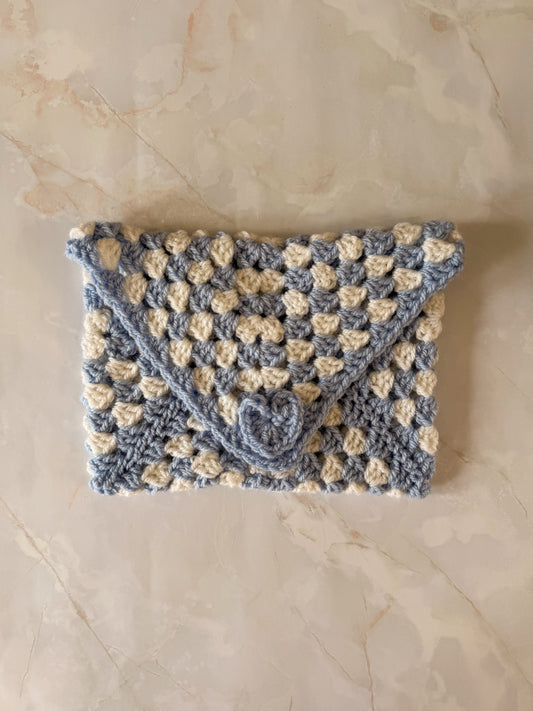 Booksleeve Blauw/Wit