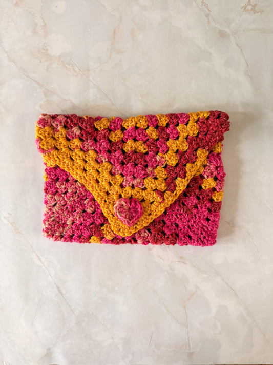 Booksleeve Roze/Geel