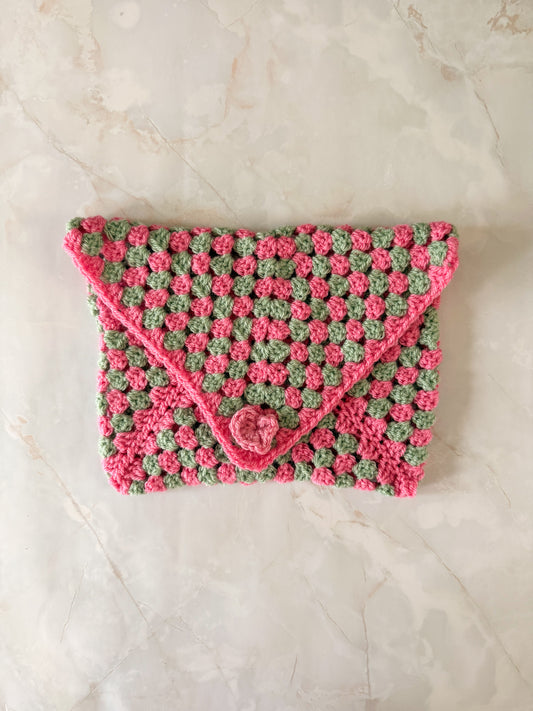 Booksleeve Roze/Groen