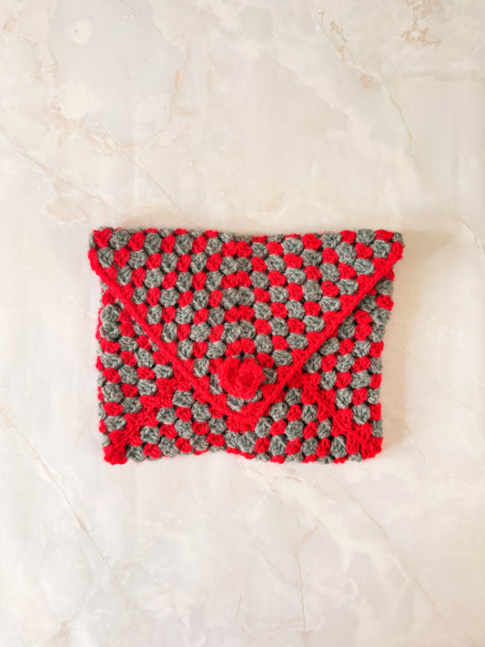 Booksleeve Rood/Grijs