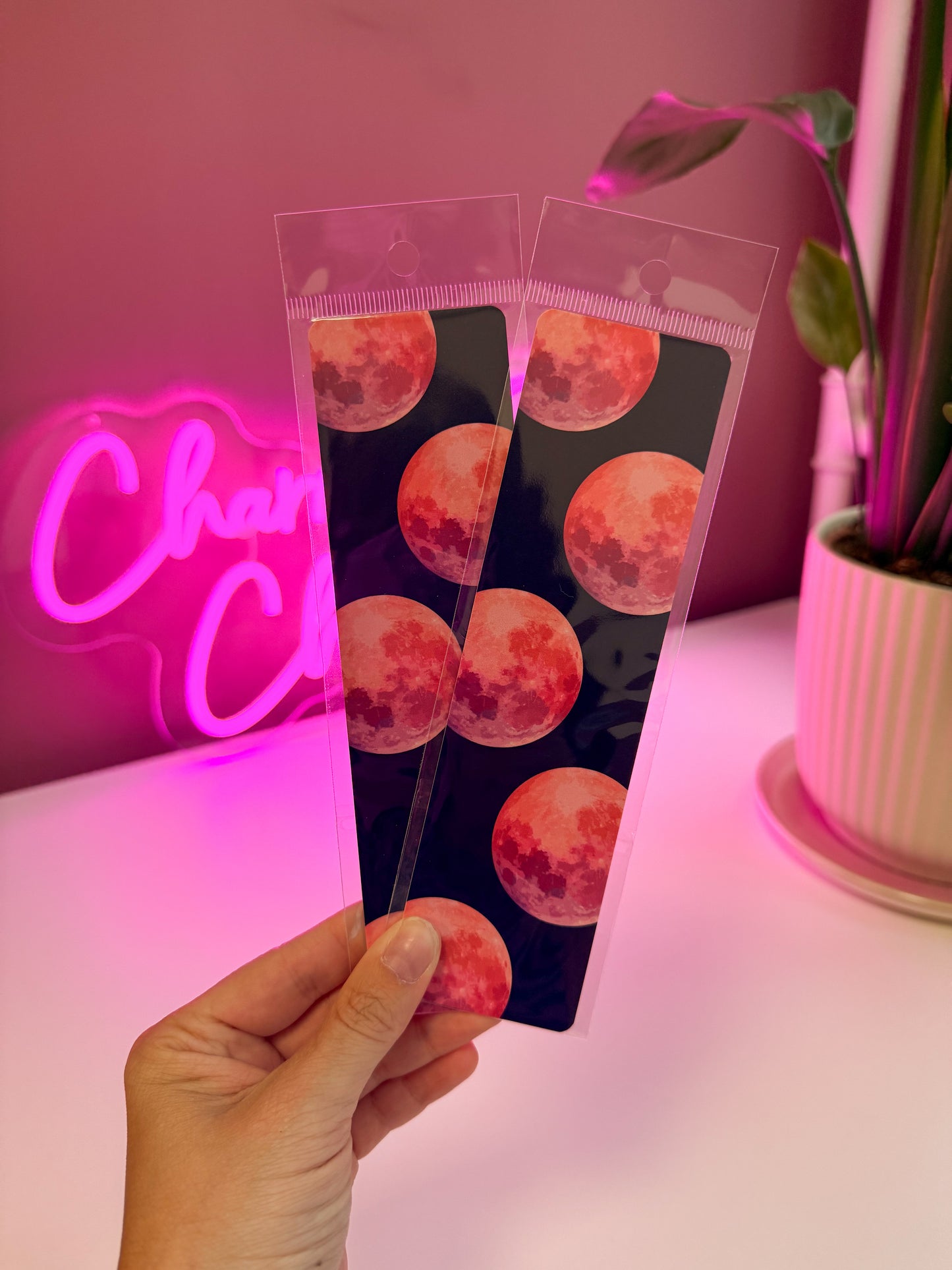 Boekenlegger Pink Moons