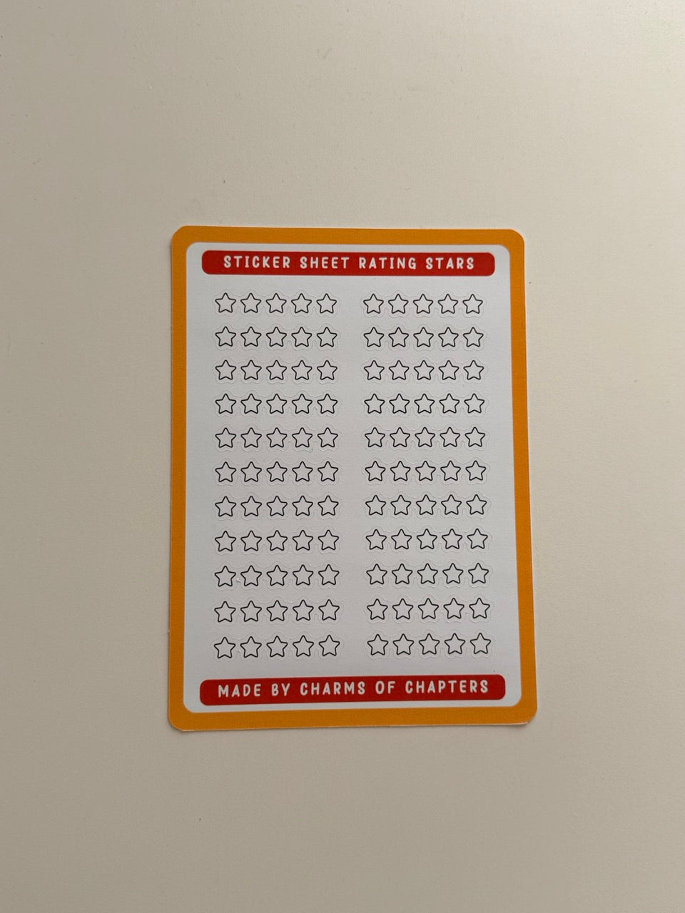 Sticker Sheet Outline Stars