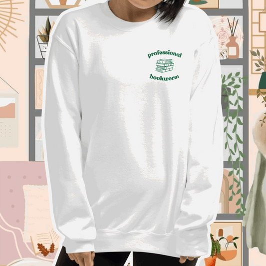 Professional Bookworm Geborduurd Sweatshirt