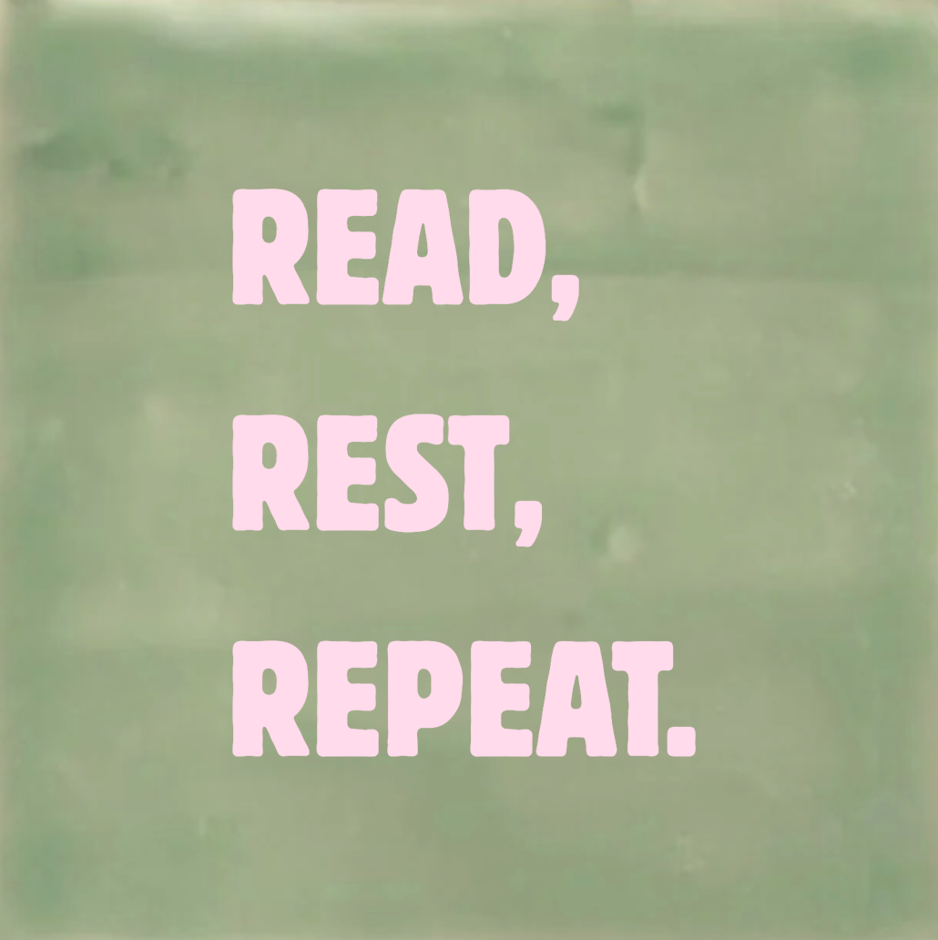 Keramische Tegel Read, Rest, Repeat.