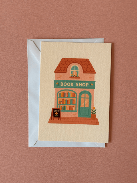 Wenskaart Bookshop Bliss Charms Of Chapters