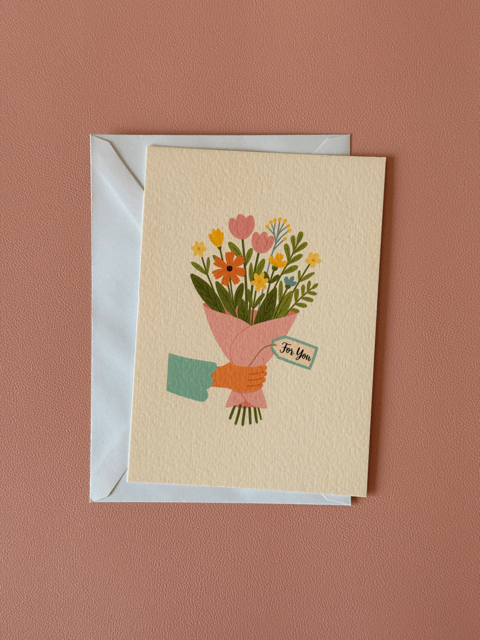 Wenskaart Bouquet 'For You'Charms Of Chapters