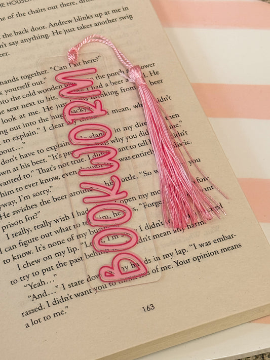 Acryl boekenlegger Bookworm voor boekenliefhebbers