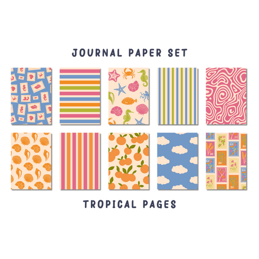 Journal Paper Set – Tropical Pages
