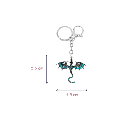 Draken Sleutelhanger – Turquoise Dragon