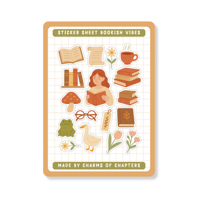 Sticker Sheet Bookish Vibes