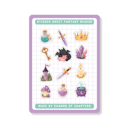 Sticker Sheet Fantasy Reader