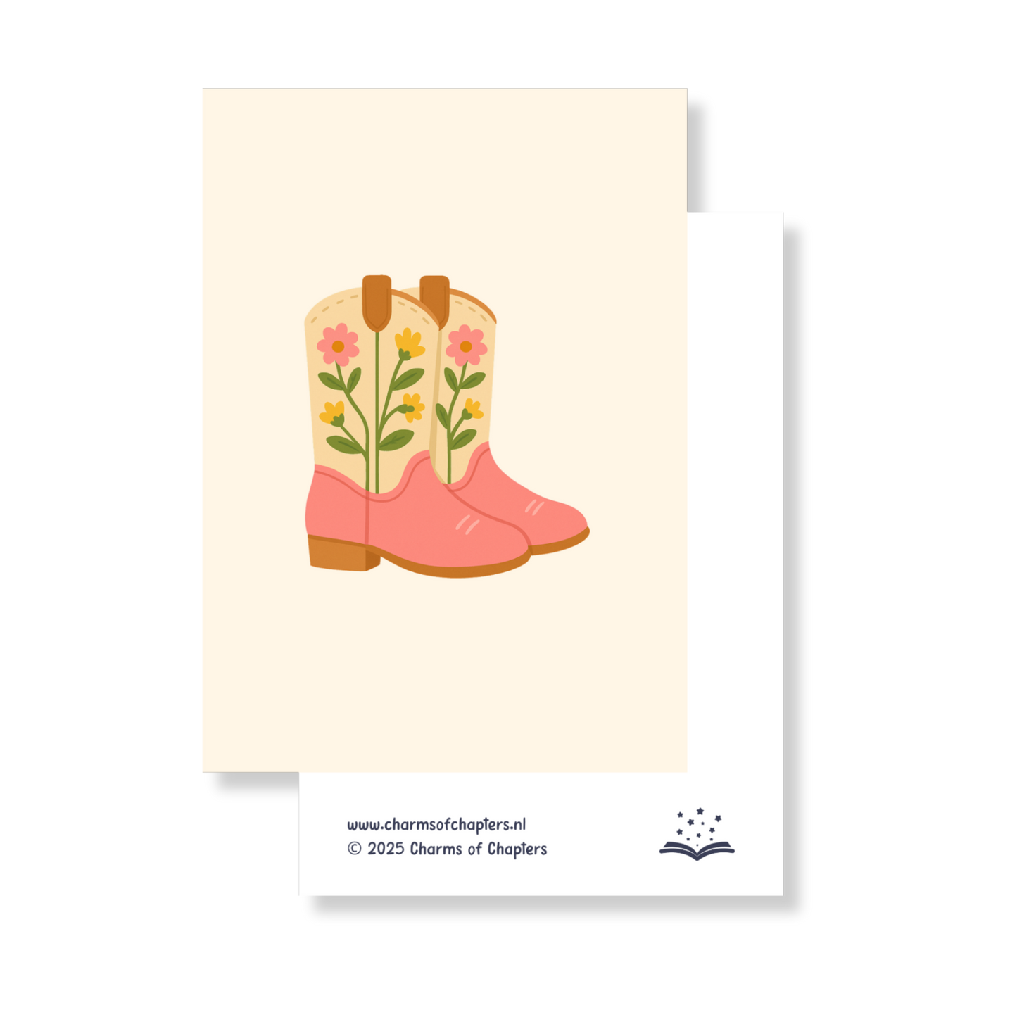 Wenskaart Cowgirl Boots