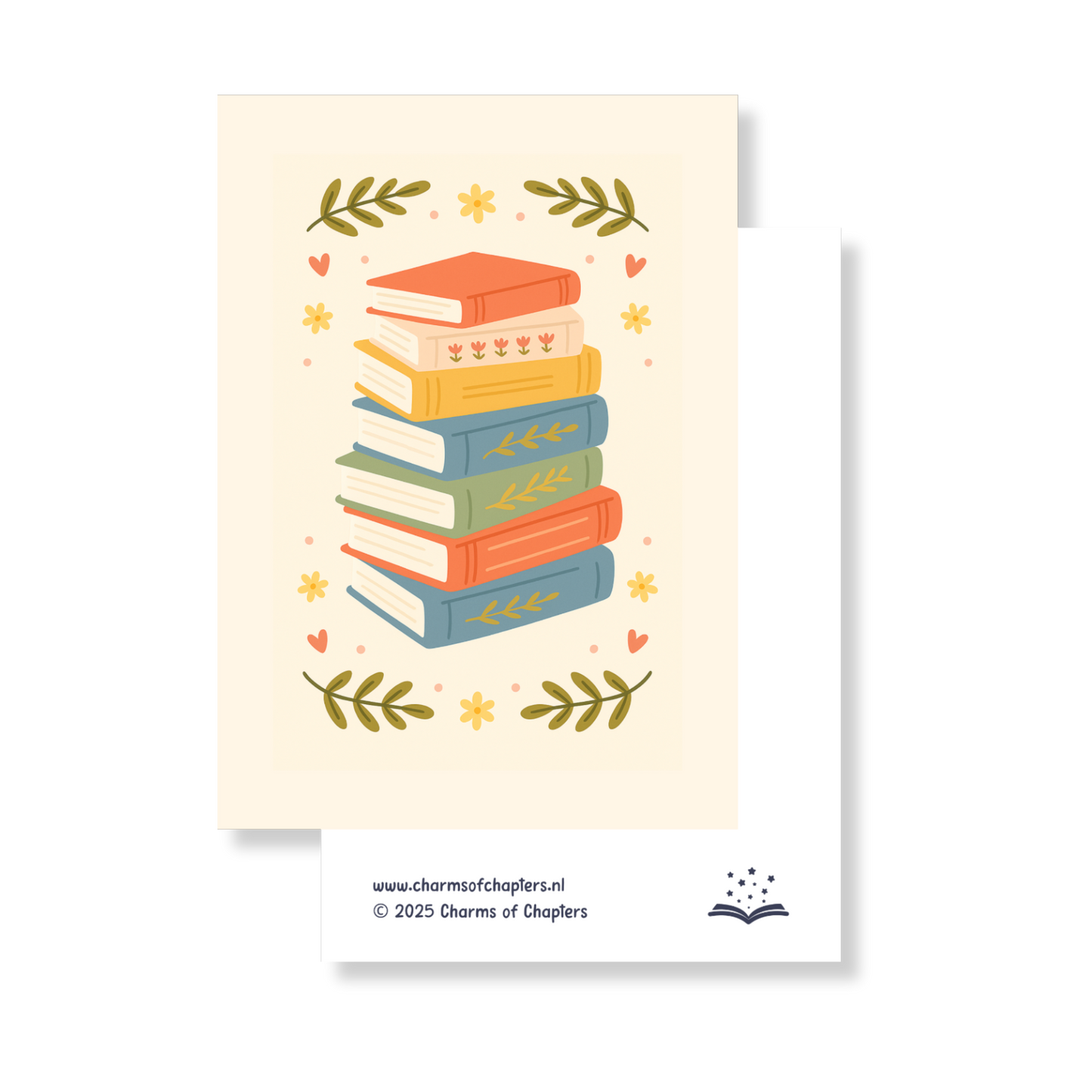 Wenskaart Stack of Stories