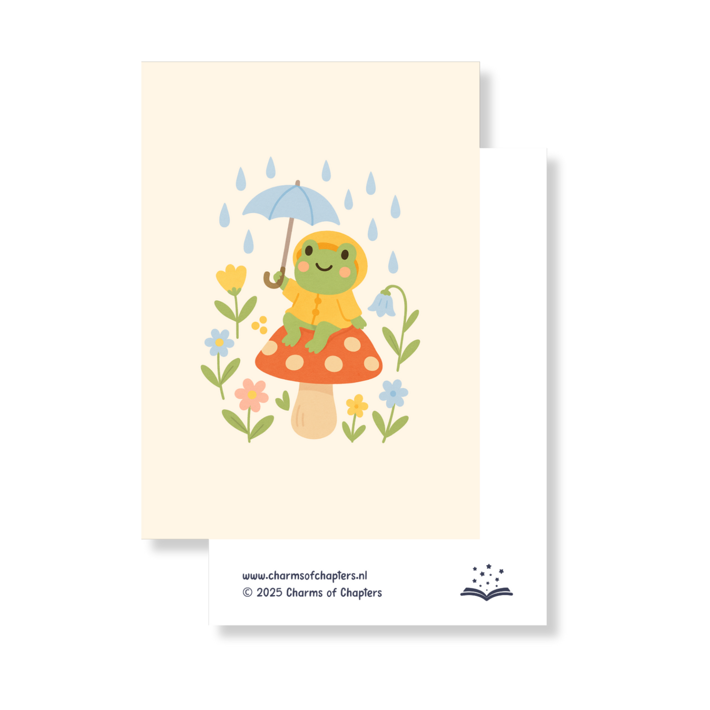 Wenskaart Rainy Day Frog