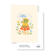 Wenskaart Rainy Day Frog