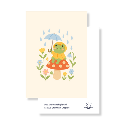 Wenskaart Rainy Day Frog