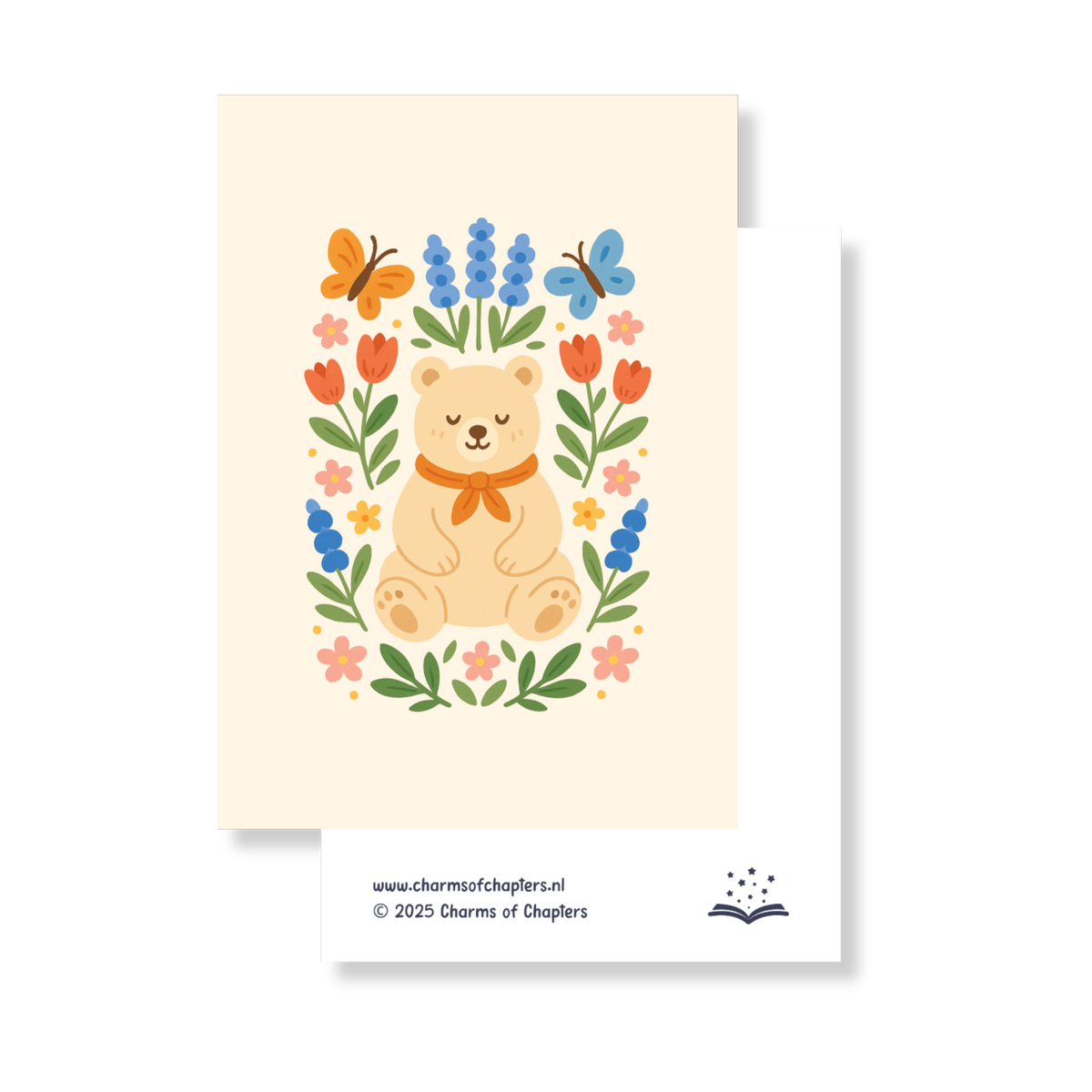 Springtime Bear Wenskaart Springtime Bear – Charms Of Chapters