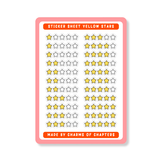 Sticker Sheet Yellow Stars