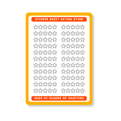 Sticker Sheet Outline Stars