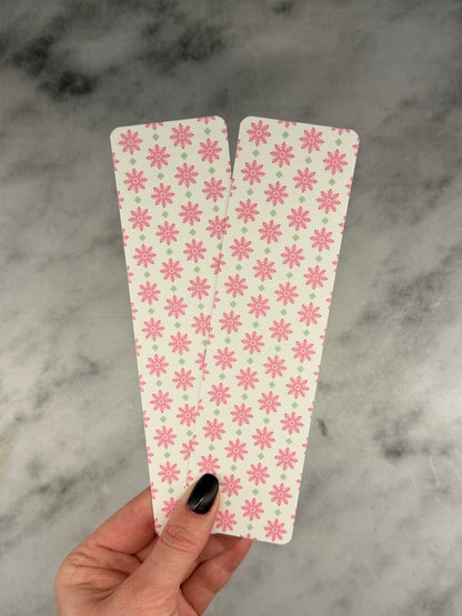 Boekenlegger Pink Snowflakes