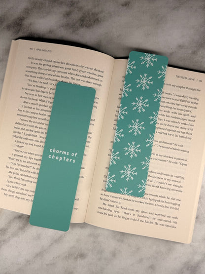 Boekenlegger Mint Snowflakes