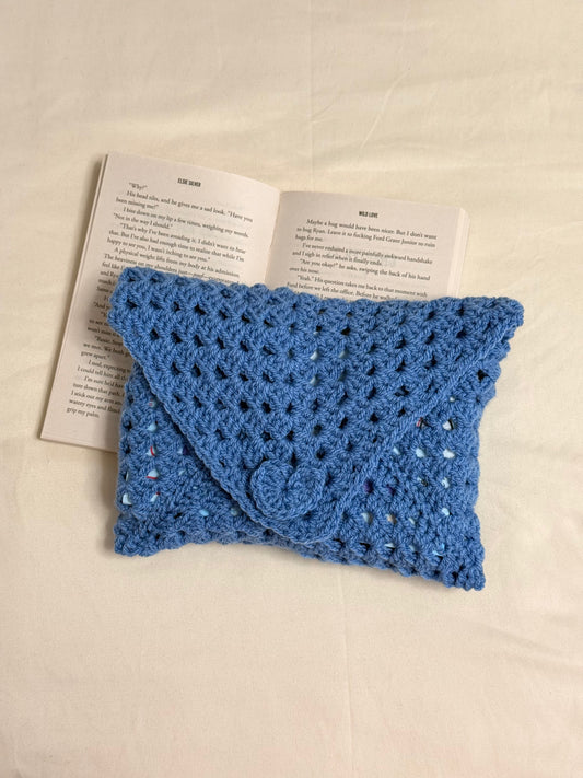 Handgemaakte Booksleeve Blauw Dicht
