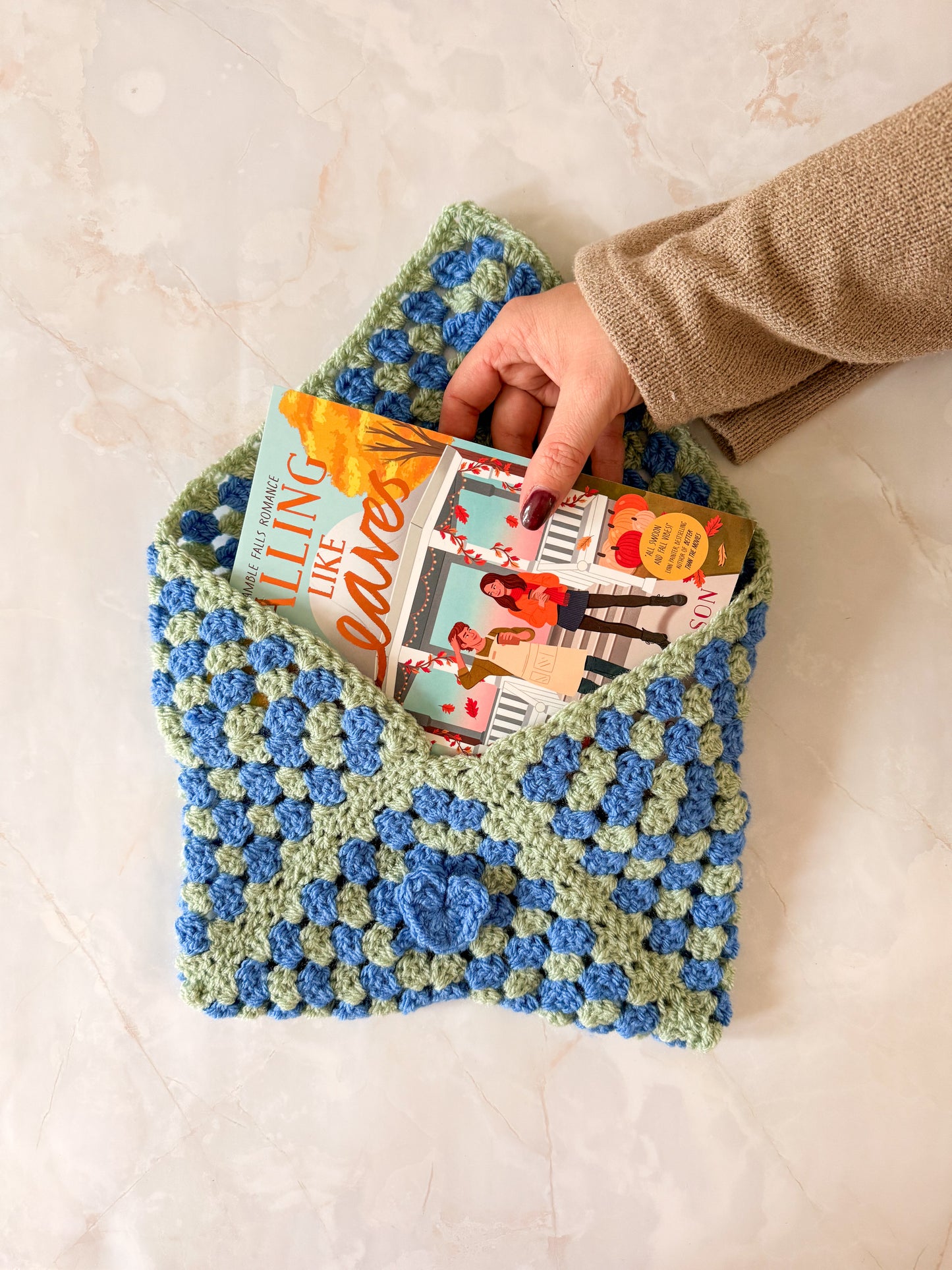 Booksleeve Blauw/Groen