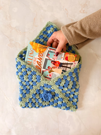 Booksleeve Blauw/Groen