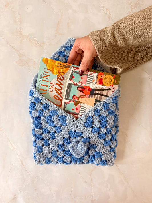 Booksleeve Donker Blauw/Licht Blauw