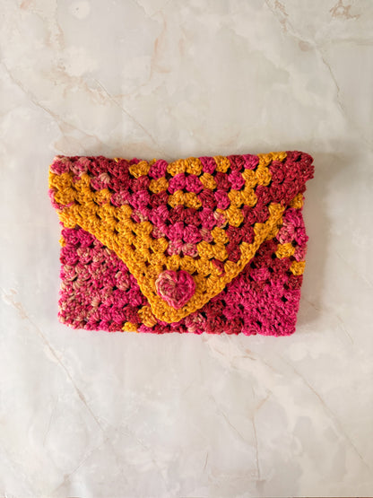 Booksleeve Roze/Geel