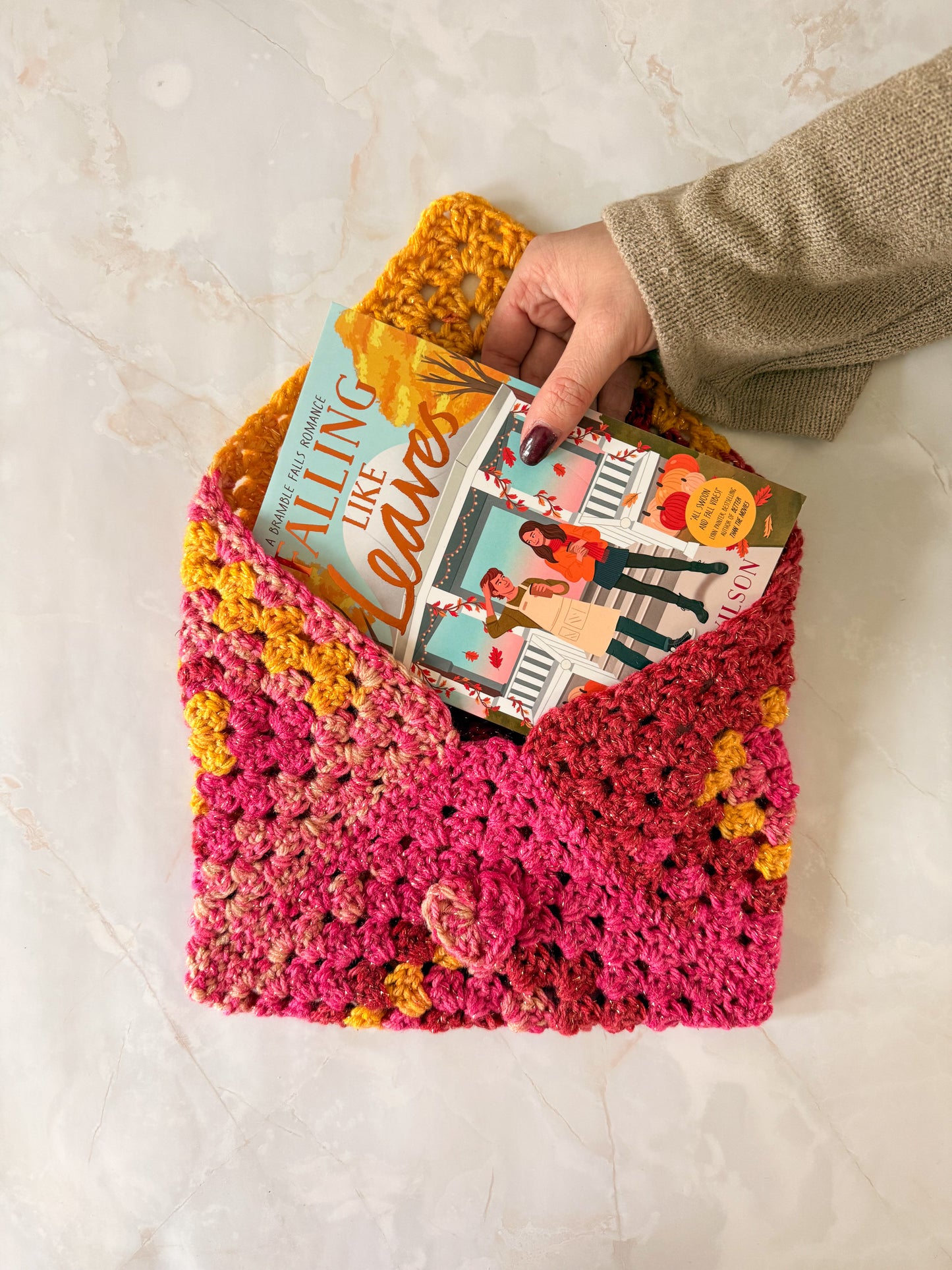 Booksleeve Roze/Geel