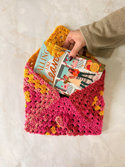 Booksleeve Roze/Geel