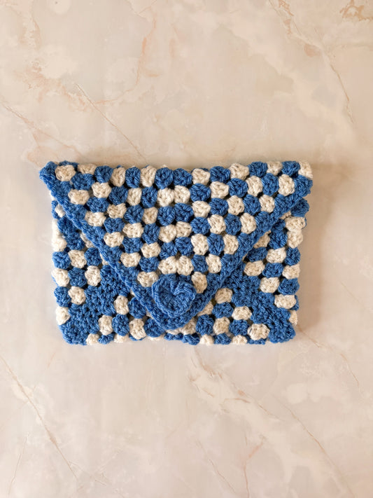 Booksleeve Donker Blauw/Wit