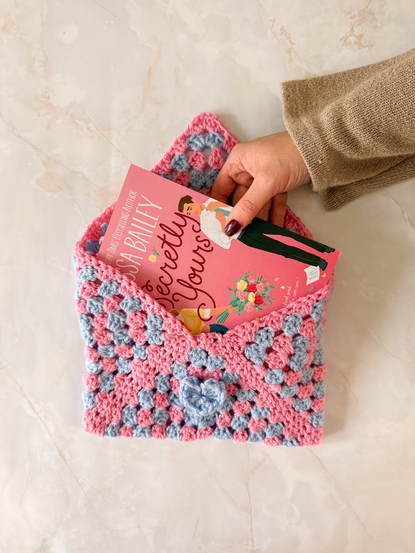 Booksleeve Roze/Blauw