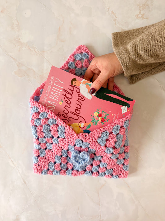 Booksleeve Roze/Blauw