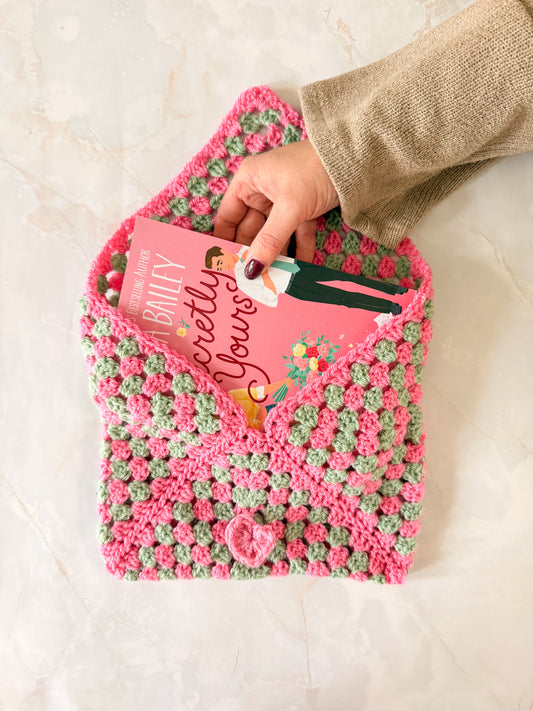 Booksleeve Roze/Groen