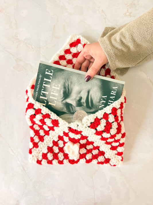 Booksleeve Rood/Wit