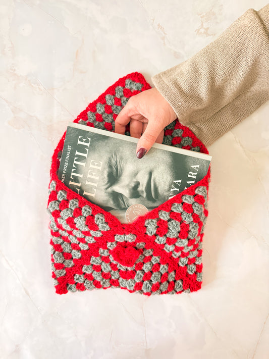 Booksleeve Rood/Grijs