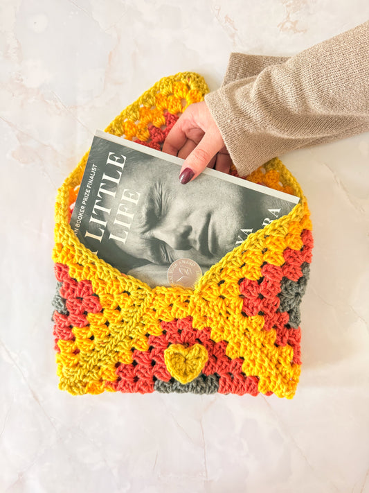 Booksleeve Geel/Oranje/Groen