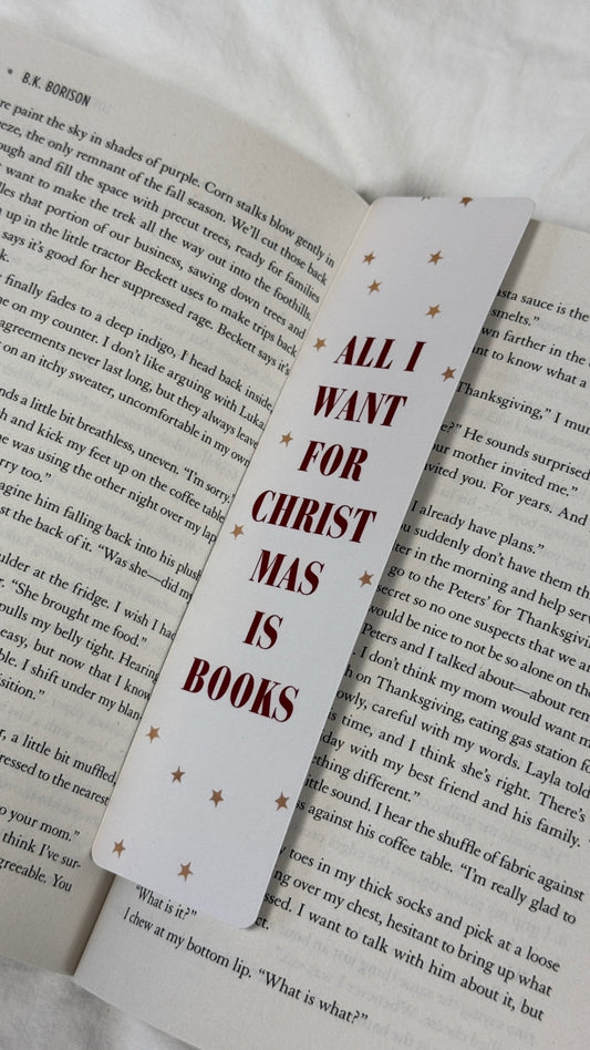 Boekenlegger All I Want for Christmas Is Books