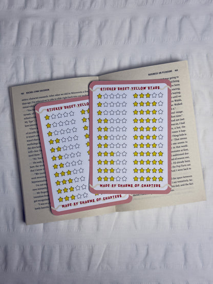 Sticker Sheet Yellow Stars