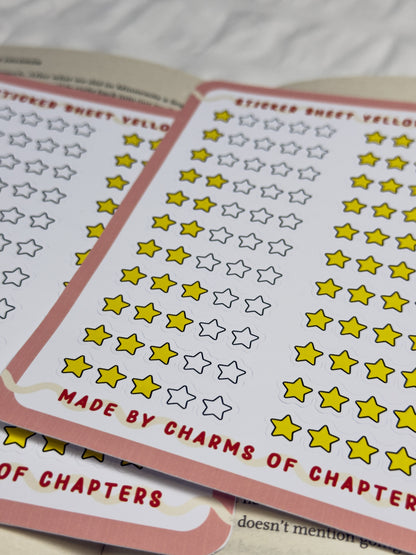 Sticker Sheet Yellow Stars