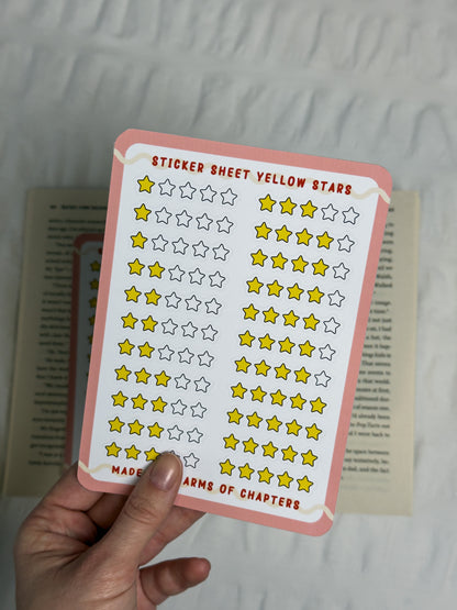 Sticker Sheet Yellow Stars