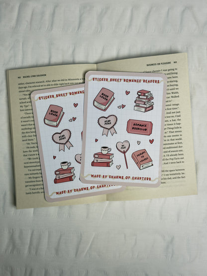 Sticker Sheet Romance Reader