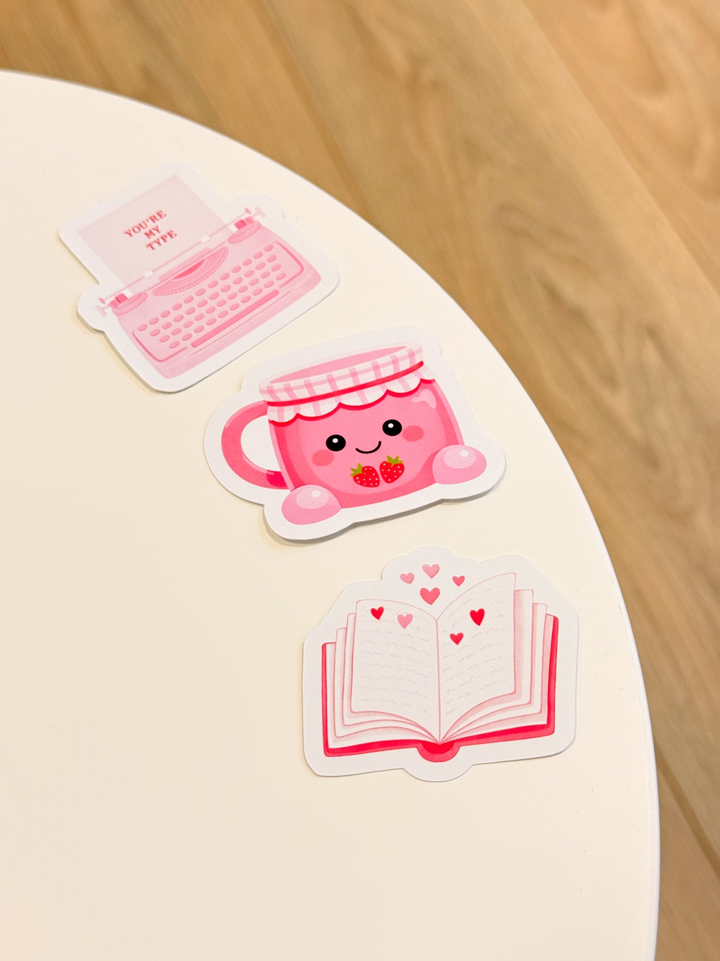 Sticker Open Book with Hearts